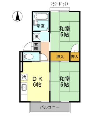 サニーハイツフミA 間取り