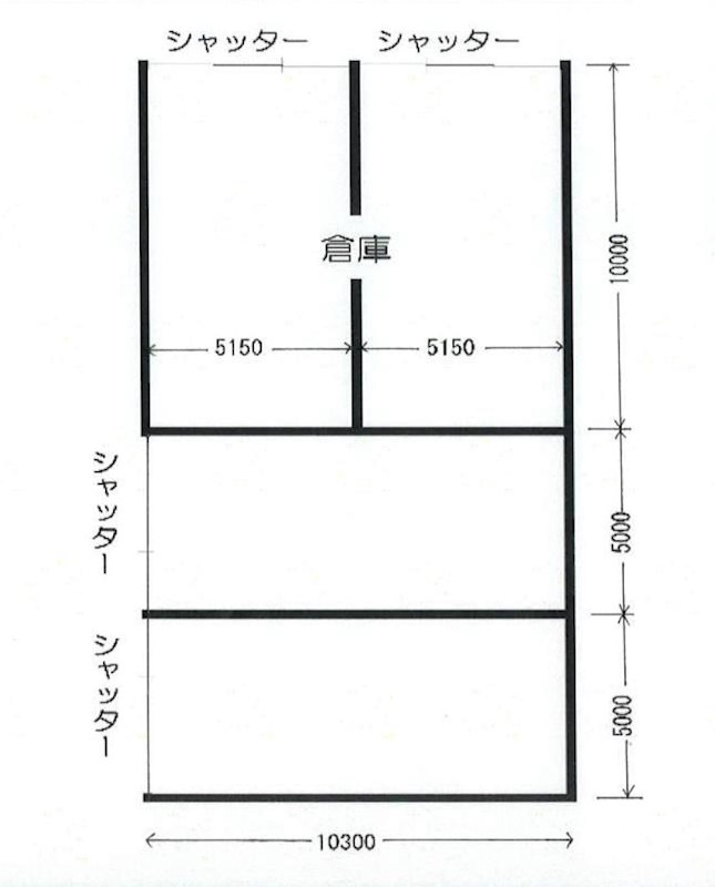 貸工場・倉庫　八尾市 泉町１丁目　広さ延べ約８０坪　府道21号線付近 間取り
