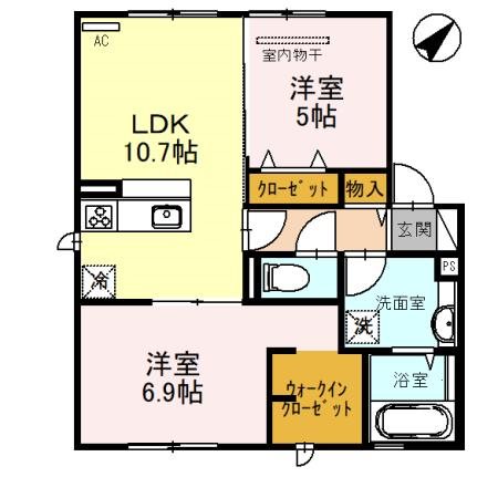 仮) D-room法善寺1丁目 間取り
